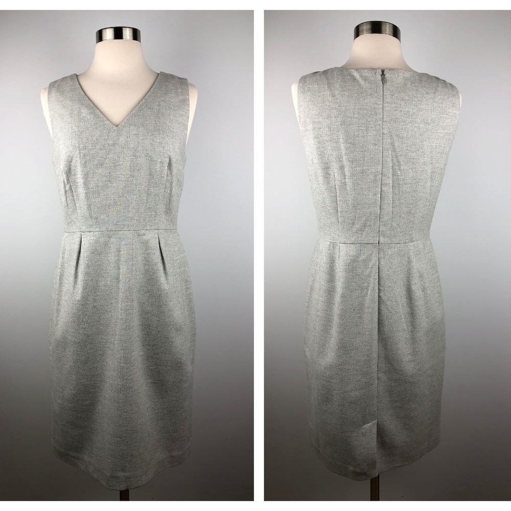 Banana Republic Holiday Gray Shimmer Dress 6P
